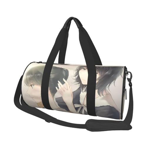 男女兼用 大容量 ボストンバッグ かわいい漫画 トート 筒型 スポーツ フィットネスバッグ 杉菜水姫 ビジネス ダッフル 学生 旅行 ハンドメッセンジャー