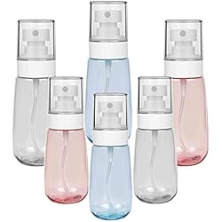 Dispensador Para Alcohol Liquido Botellas de Spray,6pcs Pulverizadora Portátil Recargable Botes Spray Vacios,Atomizador Dispensadores de Líquidos,para Vacaciones, Viajes, Maquillaje, Limpieza, Desinfectante, Perfume(60ml y 100ml)