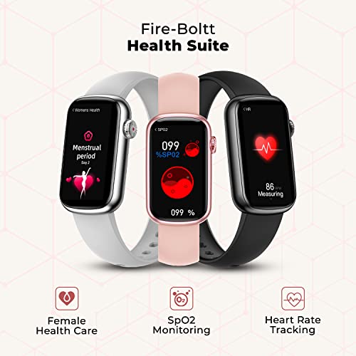 Image of Fire-Boltt Dawn Rectangle 1.47 inch Girls Smartwatch with Bigger Batter, Yoga, 172 * 320 Pixel Resolution, 360 Health Coverage