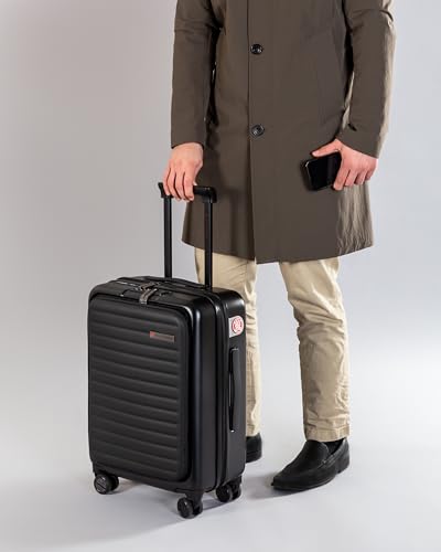 Air Canada Carry-On Luggage 19-Inch – Lightweight Hardside Carry-On Suitcase with Spinner Wheels, Durable Travel Luggage, Black image 4