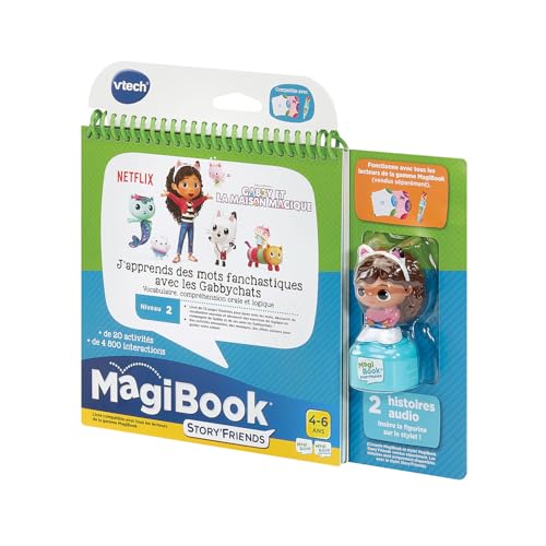 Livre interactif Vtech MagiBook Story’Friends J’apprends des mots fanchastiques avec les Gabbychats et Figurine - vue 6