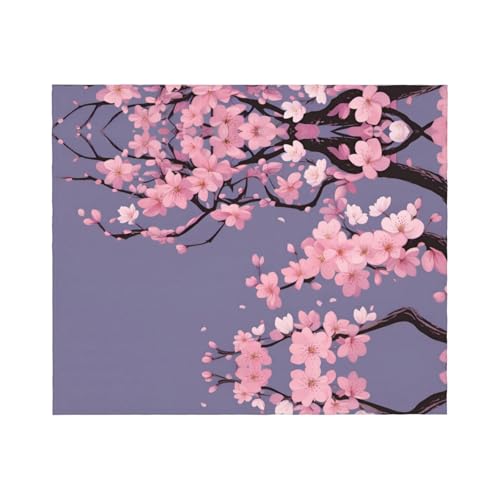 Couverture en flanelle Sakura plaid doux haute qualité durable - 3