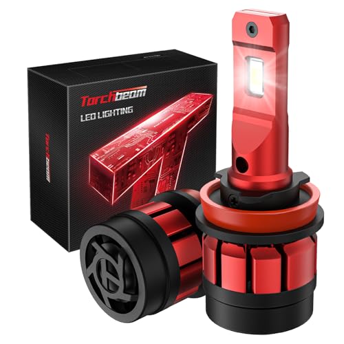 Image of Torchbeam 2026 H-11 LED Bulbs, 72000LM, 6500K White, 1:1 Mini Size, Efficient Cooling, Pack of 2