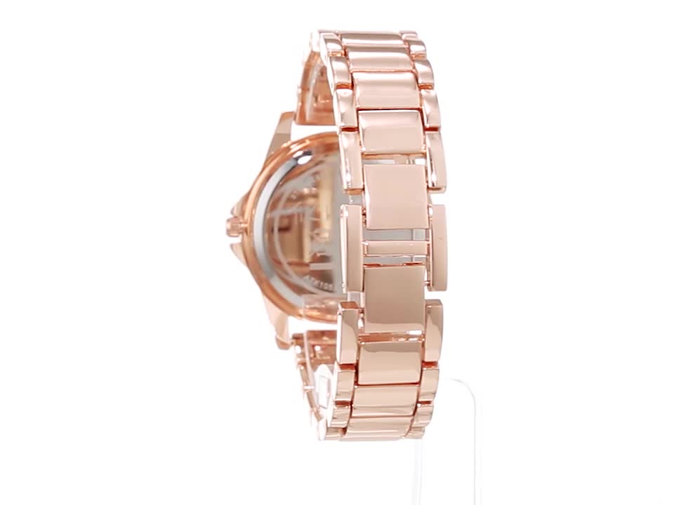 Tikkers Quarz-Uhr ATK1053 – Edelstahl-Armband, Mehrfarbiges Edelstein-Zifferblatt, Wasserabweisend
