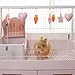 MANON ROSA Cat Toys Interactive 3Pcs Self Play for Bored Indoor Cat Cute Pink Chew&Hanging Cage Accessories for Rabbit Bunnies Kittens Guinea Pig Chinchilla Hamster Ferret Squirrel (Ice Cream)