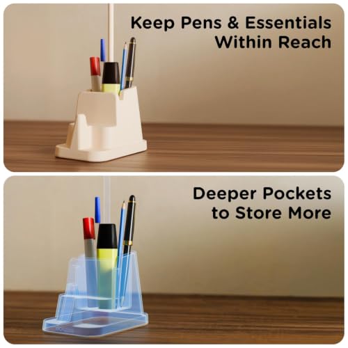 Image of eo 4-in-1 Pen Stand | Spectacle Holder + Headphone /Neckband Holder + Mobile Phone Stand + Desk Organiser | Space Saving Table Organizer for Office, Study, Bedroom | Gifts for Office Colleagues | Glasses Holder | Vertical & Horizontal Phone Stand | Neckband and Headphone Dock | Great Gift for Kids