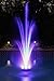 OCEAN MIST MAGIC POND FLOATING FOUNTAIN PJ2000-6C Includes 1580 GPH Pump, 360 RBG LEDs in Light Ring, Auto Color Change, Nozzles, 33 Foot Power Cords