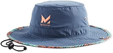 MISSION Cooling Bucket Hat, UPF 50, 3" Wide Brim Sun Hat - Cools When Wet, UPF 50 (Sea Palm)