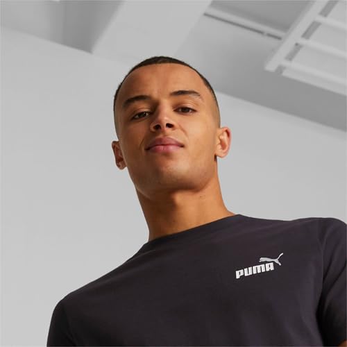 PUMA Herren Ess+ 2 Col Small Logo Tee T Shirt, Puma Black-white, S EU – Ansicht 2