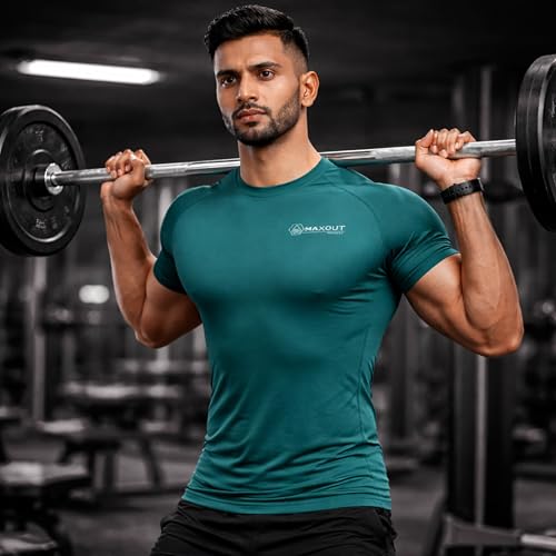 Image of Men's Half Sleeve Compression T-Shirt, Athletic & Sports Tights for Fitness Moisture Wicking, Enhances Circulation, Reduces Muscle Fatigue