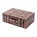 HMF VKO103 Vintage Koffer aus Holz | 38 x 26 x 13 cm | Groß | Deko Klassik