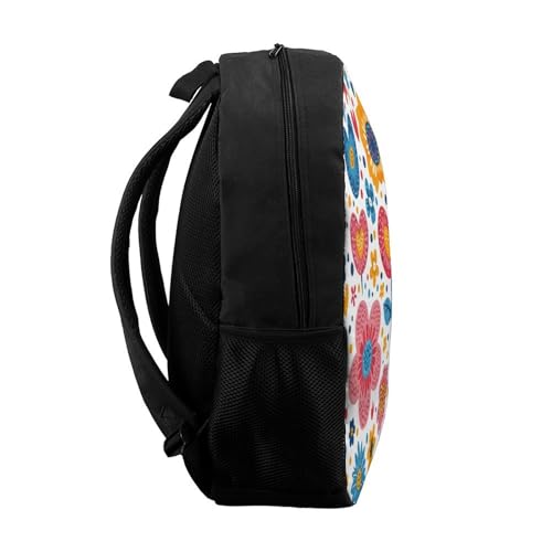 Sac à dos 3D imprimé fleuri cartable imperméable et léger pour écolier