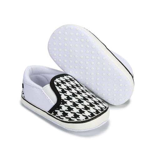 Image of Clowora Unsex Baby Boys Girls Canvas First Walkers Shoes,Infant Non Slip Soft Sole Toddler Flat Lazy Loafers Sneaker