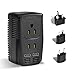   TryAce 2000W Voltage Converter with 2 USB Ports,Set Down 220V to 110V Power Converter for Hair Dryer /Straightener /Curling Iron, Travel Transformer for UK/AU/US/EU Plug Adapter(Exclusive)