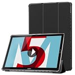 Compatible with Huawei MediaPad M5 10 10.8 inch CMR-AL09 CMR-W09/M5 Pro Case, Trifold Stand Smart Case Slim Shockproof Stand Folio Protective Hard Shell Cover Auto Wake/Sleep(Black)