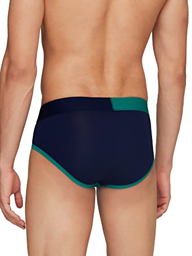 Image of XYXX Men's Dualist Micromodal Regular Fit Colorblock Antimicrobial Briefs with No Marks Waistband (Pack of 5)