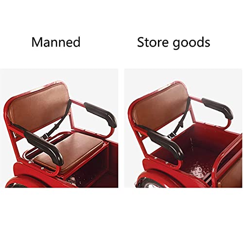 Triciclo adulto de 20 pulgadas, 6 velocidades, con canasto y asiento trasero para compras y ejercicio, ideal para adultos mayores, hombres y mujeres miniatura 7