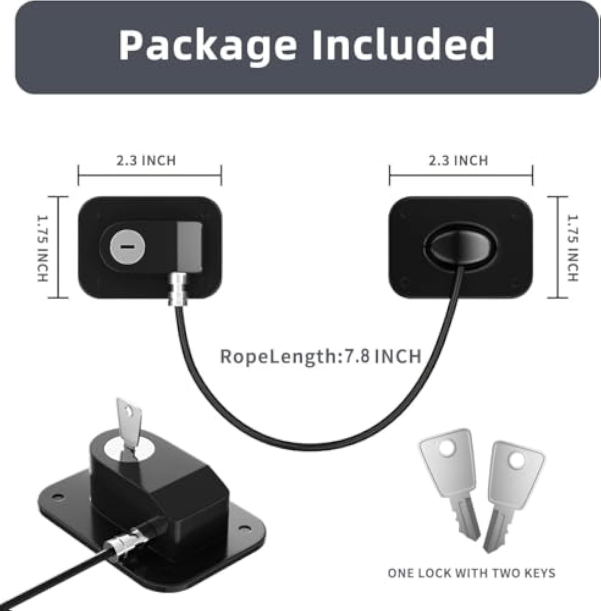 Adhesive Cable Lock for Cabinets & Drawers