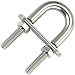 Produktbild OPIOL QUALITY® U-Bolzen M4x30 mm aus Edelstahl A4 V4A (5 Stück) Gewindebügel Gewindebolzen Rundstahlbügel Bügelbolzen mit Platten und Muttern Boot Anhänger