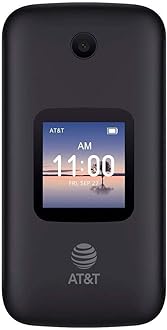 Alcatel SMARTFLIP 4052R | 4G LTE | 4GB Flip-Phone | Bluetooth, WiFi, Big Buttons | Carrier locked to AT&T. Phone is not unlocked - Volcano Black