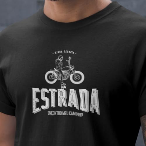Camiseta Masculina Vintage Tamanho:G;Cor:Preto