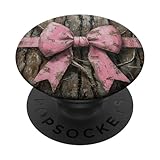 Pink ribbon camo PopSockets Standard PopGrip