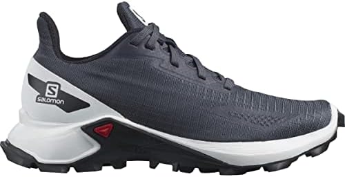 SALOMON Alphacross Blast Kid's Everyday and Outdoor Shoes, Active Grip, Lasting Comfort, and Versatile Performance, India Ink White Black, 1 US