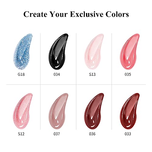 PHOENIXY Poly Nail Gel Kit, 8 Colors 15ml Poly Nail Builder Extension Gel Nail Kit With 36W Nail Lamp - Image 2