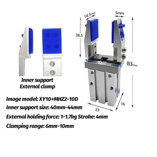 Vérin pneumatique MHZ2-16D anti-rayure à griffes silicone