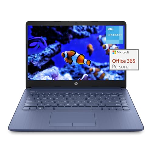 Image of HP Stream 14-inch Laptop for Student and Business - Intel Quad-Core Processor, 16GB RAM, 320GB Storage (64GB eMMC + 256GB Card), 1-Year Office 365, Webcam, 11H Long Battery Life, Wi-Fi, Win11 H in S