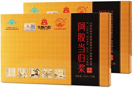 古胶 阿辉牌Ejiao 阿胶当归浆 20ml/瓶*12瓶*2盒套餐