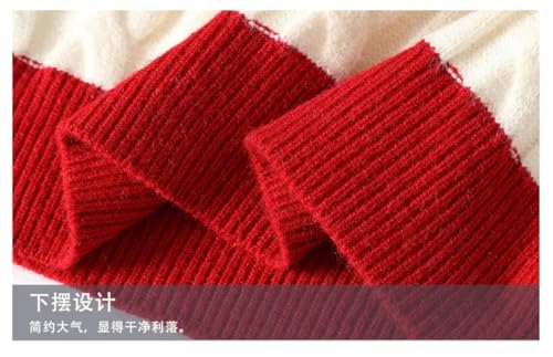 Men Long Sleeve Stripe Sweater Printed Pullover Top Hip-Hop Loose Knitwear Round Neck Streetwear3