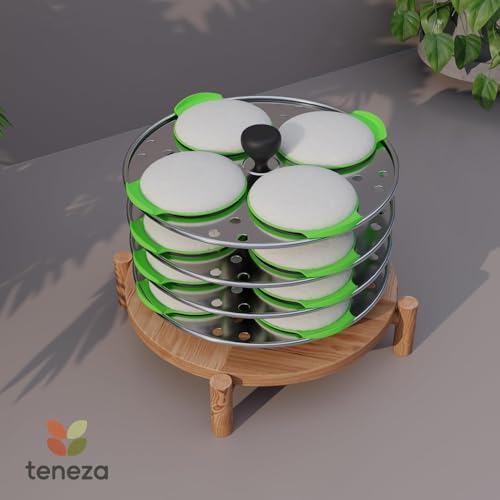Image of 3 Pcs Non-stick Silicone Idli Mould | Food Grade Silicone | BPA Free | No Greasing | Oven, Microwave & Dishwasher Safe | Perfectly Sized Idli Maker | Idli Mould