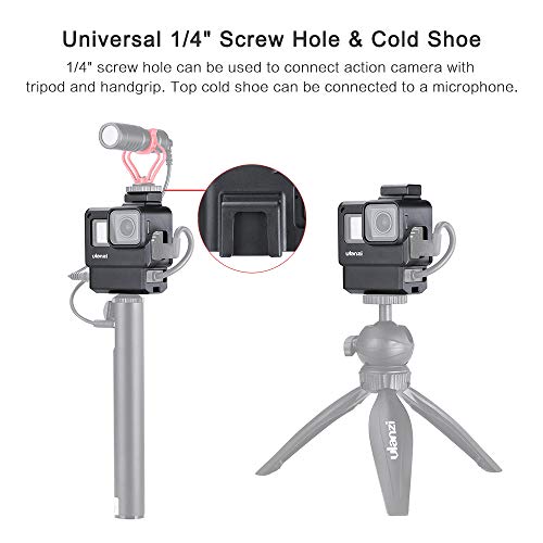 Docooler V2 Pro Sports Camera Cage Vlog Case protetor gaiola com adaptador de microfone de filtro co