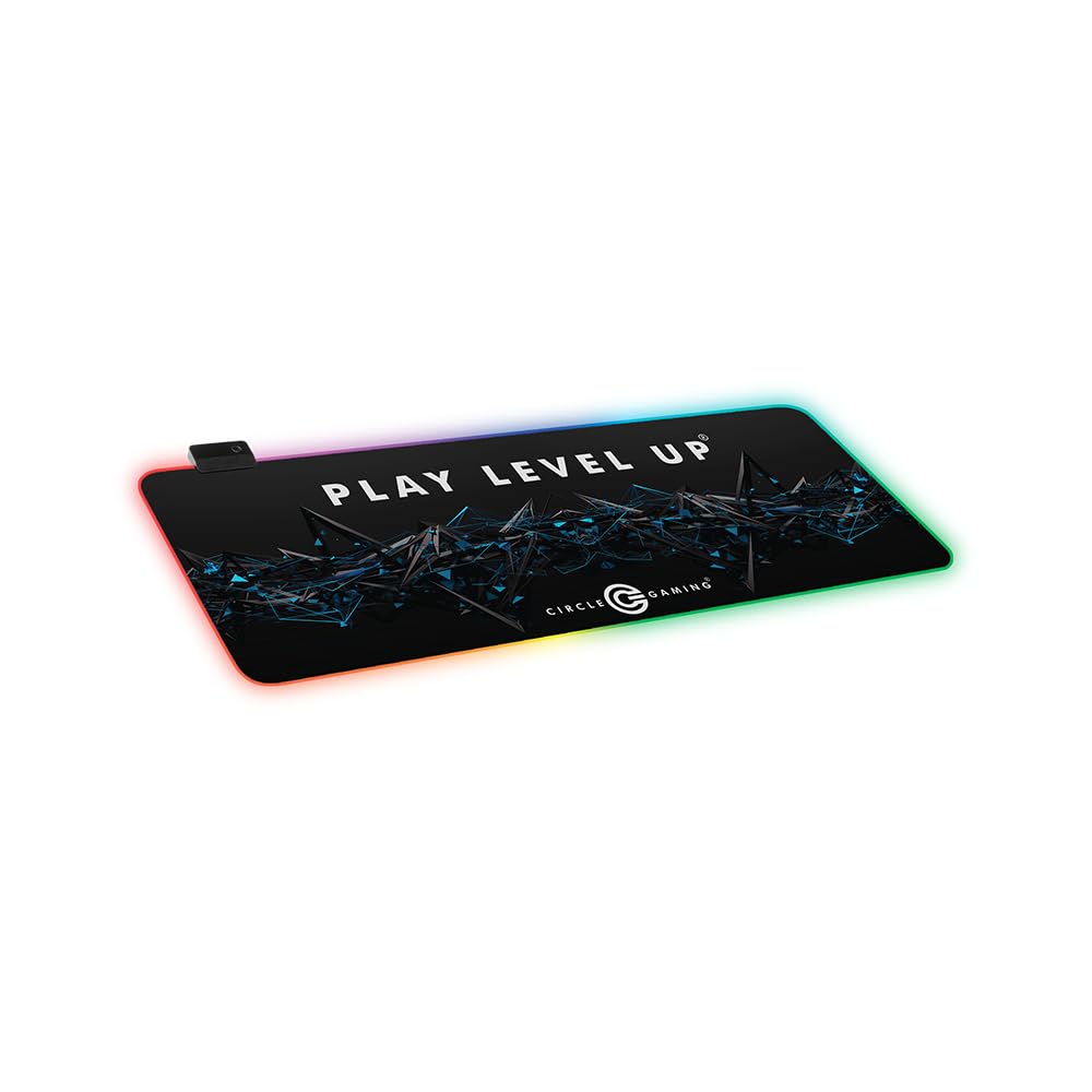 Circle Rapid X1 RGB Large Gaming Mouse Pad -7 Light Modes Switch Control, Non-Slip Rubber Base, Waterproof, Precision Tracking, 80cmx30cm, 4mm Thick - Computer Keyboard Mousepad Mat-image-30