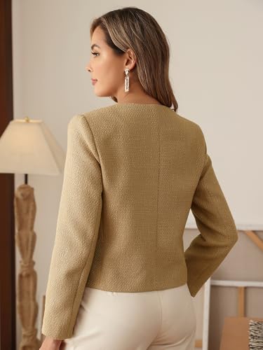 Image of M.Infisavo Cropped Tweed Blazers for Women