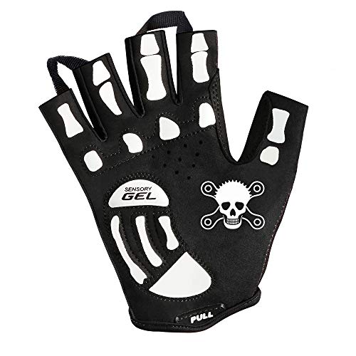 RocRide Skeleton Cycling Gloves Gel Padded Road Mountain BMX Full or Half Finger Men Women Child Sizes