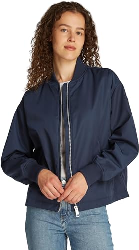 Tommy Hilfiger Women's Casual Nylon Light Bomber Jacket, Blu