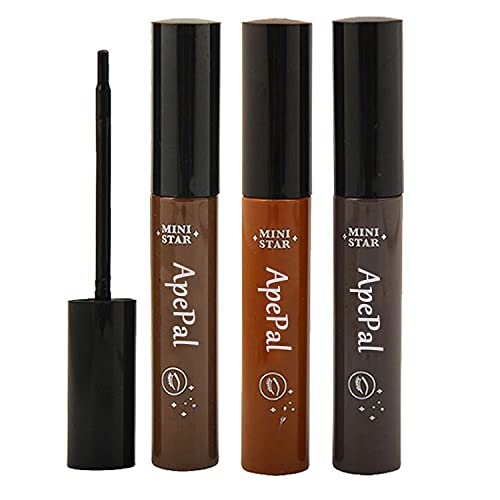3PC Makeup Eyebrow Gel Peel Off Eyebrow Peel Off Tint Waterproof Long Lasting Tattoo Eyebrow, Natural and Elegant Brow Color