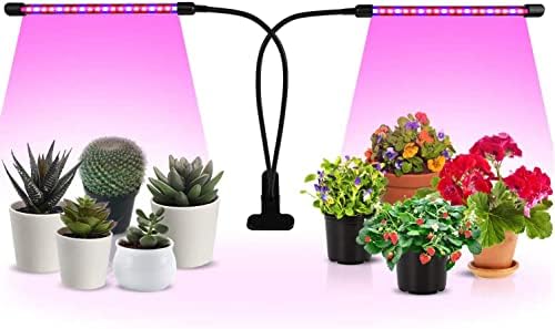 iPower LED Grow Light with Full Spectrum for Indoor Plants, Adjus...