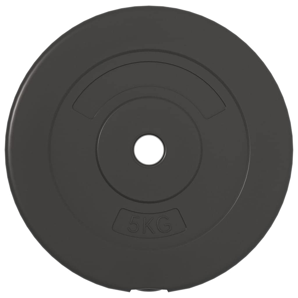 Juego de 2 discos de pesas de 10 kg, diámetro de 26,5 mm, revestimiento de plástico, color negro