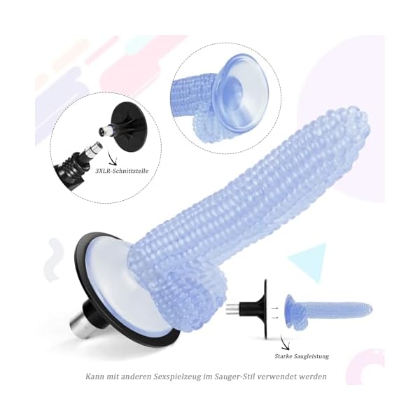 Sexmaschine mit Sexspielzeug,Fickmaschine für Frauen und Mann,3XLR-Schnittstelle Sexmaschine mit 7 Zubehör,Realistischer Saugnapf Dildo,Automatisch Liebesmaschine Sex Toy – Bild 4