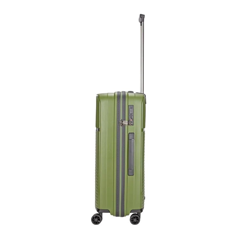 Image of VIP Lightweight Polypropelyne 8 Wheels Multistage Trolley,TSA Lock,Waterproof Reverse Zipper,Elegent Pinstripe Design Luggage Bag with 5 Years International Warranty (Green, Medium)