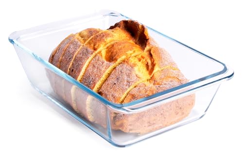 Deep Clear Glass Baking Dish, Rectangular Tempered Glass Baking Pan, Larger casserole dish. -1.4 Liter