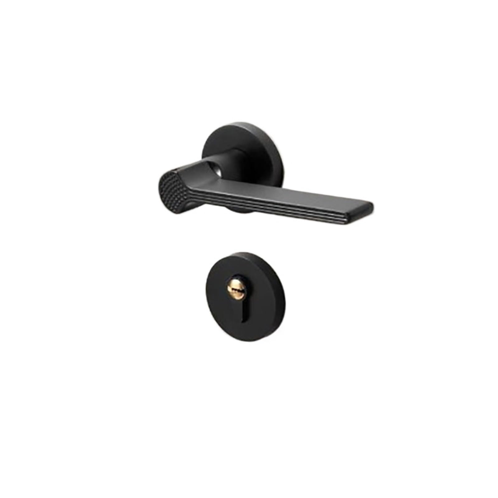 NYRXRYTCA Minimalist Door Lock for Bedroom American Silent Room Door Lock Bathroom Solid Wood Door Handle Household Lock(Yahei)