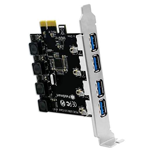 FebSmart 4 Ports USB 3.0 Super Fast 5Gbps PCI Express(PCIe) Expansion Card for Windows Server, XP,7,Vista,8,8.1,10 PCs-Build in Self-Powered Technology-No Need Additional Power Supply(FS-U4-Pro)