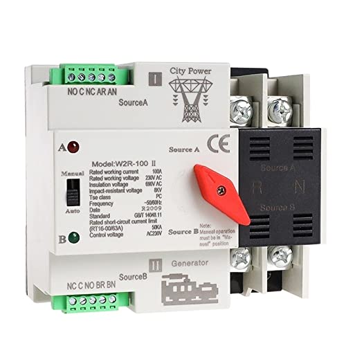 Commutateur de transfert automatique ATS 2P 40A W2R-2P-110V interrupteur double alimentation