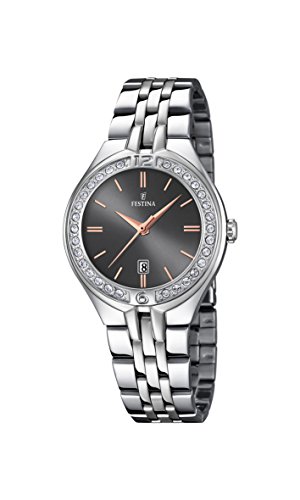 Damen Analog Quarz Uhr mit Edelstahl Armband F16867/3