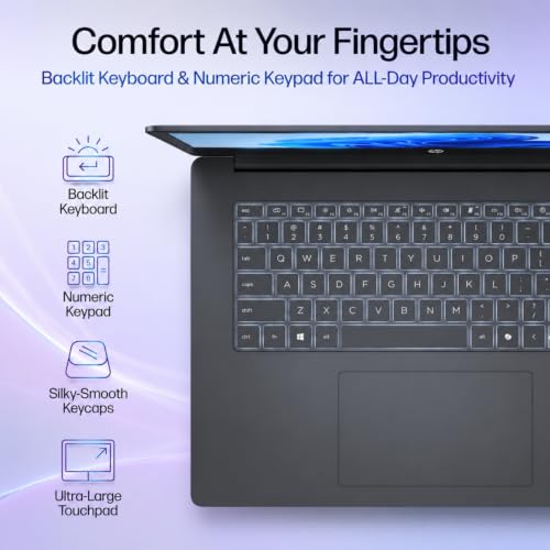 Image of HP OmniBook 3 Business Laptop, 2026 Edition, 17.3 inch FHD IPS Micro-Edge Display, Intel Core Ultra 7, 32GB DDR5 RAM, 2TB PCIe SSD, Backlit Keyboard, Wi-Fi 7, Thin & Lightweight, Windows 11 Pro