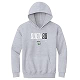 500 LEVEL Neemias Queta Boston Celtics Youth Hoodie Sweatshirt - Neemias Queta Boston Celtics Elite WHT (Gray, Medium)